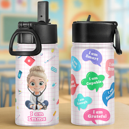 I Am Kind - Personalized Kids Stainless Steel Water Bottle