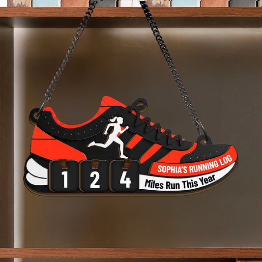 My Running Log - Personalized Tracker Sign