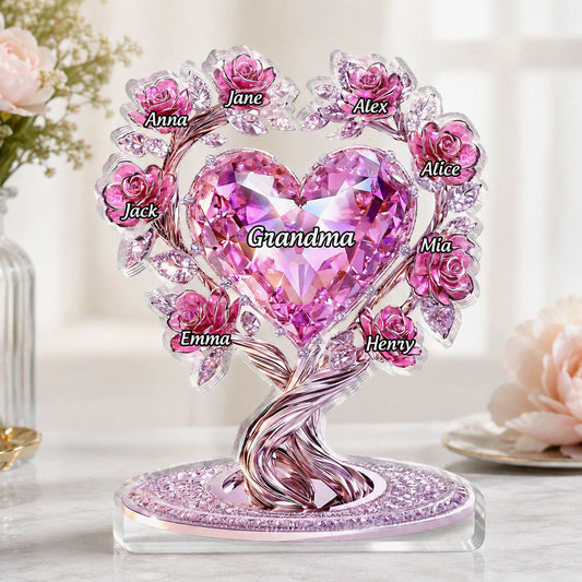 Grandma Roots of Love - Personalized Custom Shaped Acrylic Plaque