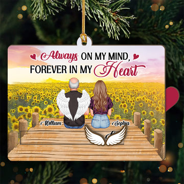 Always On My Mind, Forever In My Heart - Personalized Wooden Slider Ornament