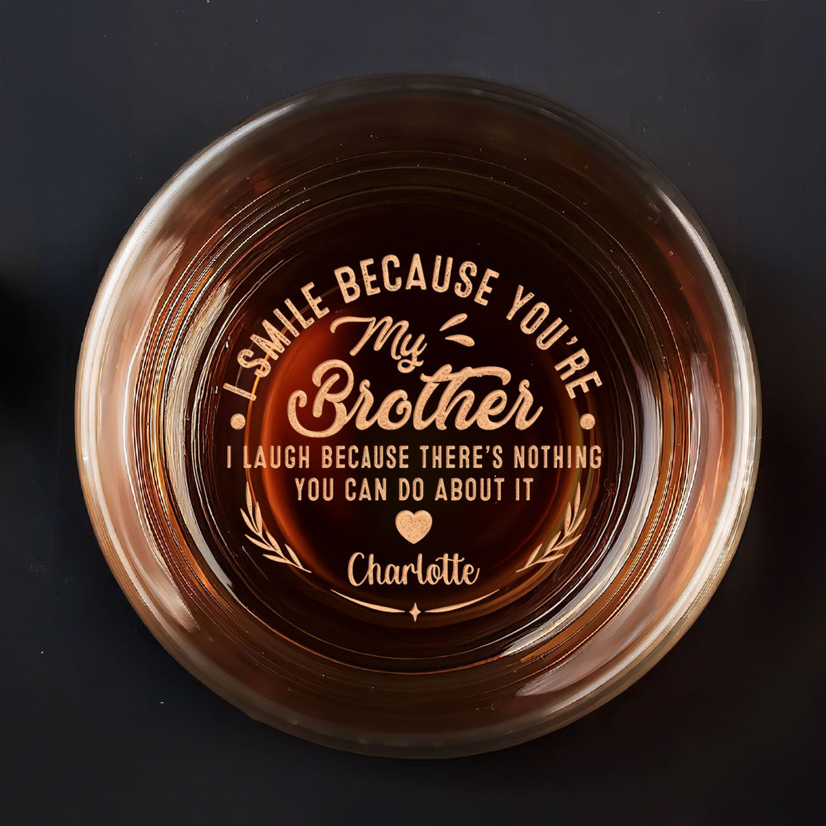 Engraved Whiskey Glass