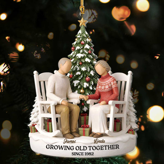 Growing Old Together Since - Personalized 1-Layer Acrylic Ornament