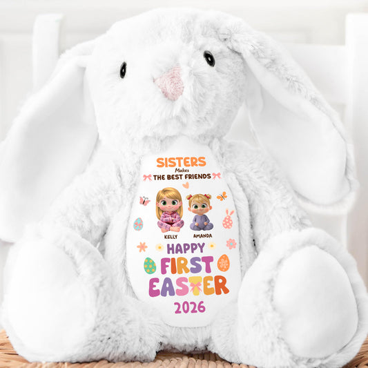 Baby's First Easter Sister Edition Brother Edition  - Personalized Stuffed Bunny