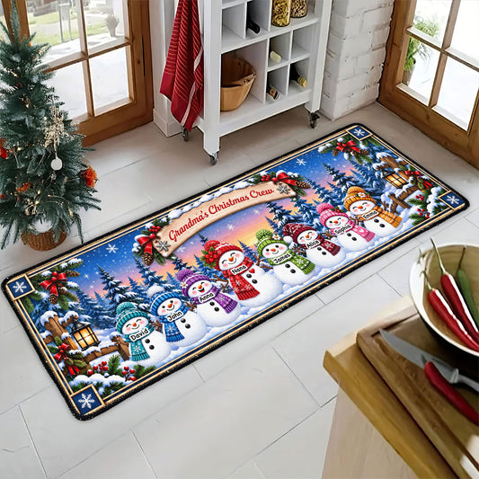Christmas With My Crew - Personalized Runner Rug
