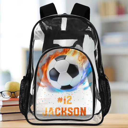 Sport Symbols For Kid - Personalized Clear Backpack