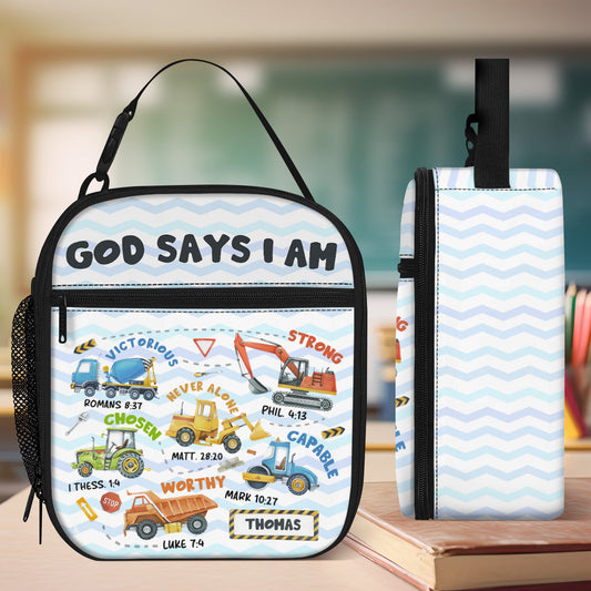 God Says I Am - Personalized Lunch Bag