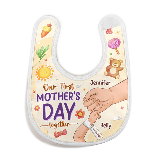 Our First Mother's Day Together - Personalized Baby Bib