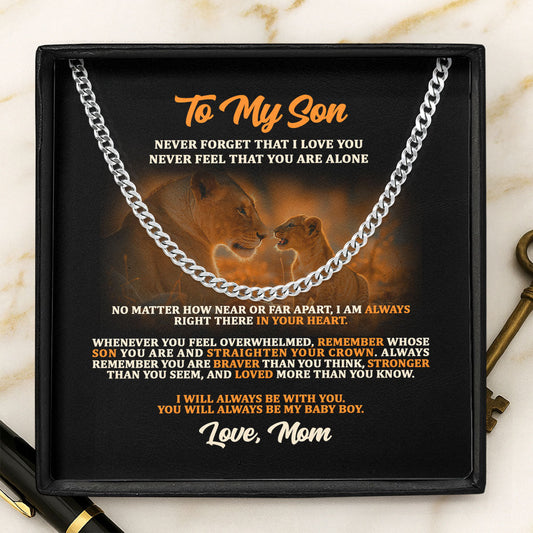 Never Forget That I Love You - Personalized Men's Cuban Link Chain