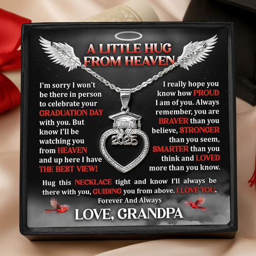 Grad Cap Heart Necklace