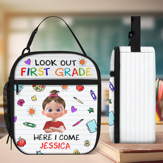 Look Out Here I Come - Personalized Lunch Bag