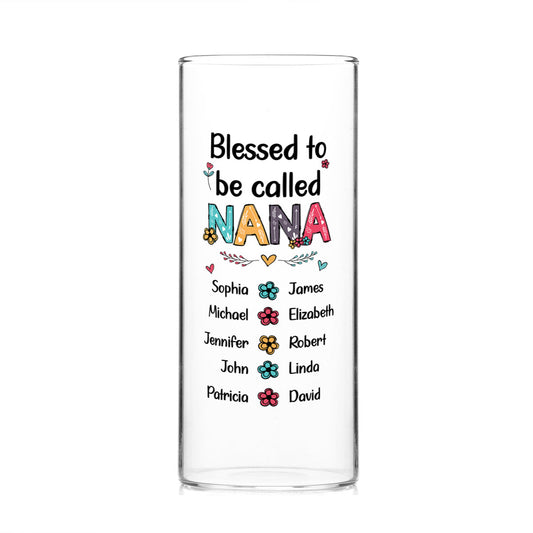 Blessed To Be Called Grandma - Personalized Glass Vase