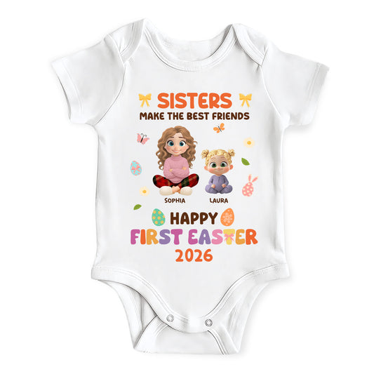 Baby's First Easter Sister Edition  - Personalized Baby Onesie