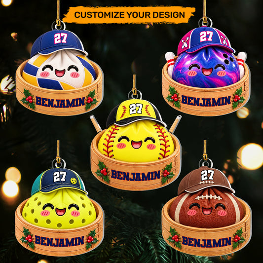 Sport Dumpling Gifts For Kids - Personalized 1-Layer Acrylic Ornament