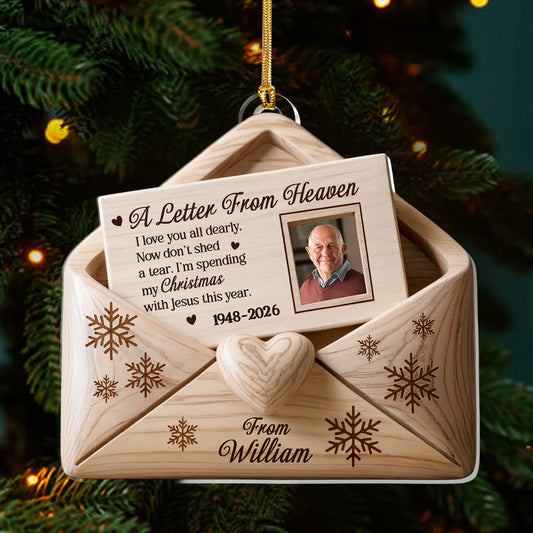 A Letter From Heaven - Personalized 1-Layer Acrylic Ornament